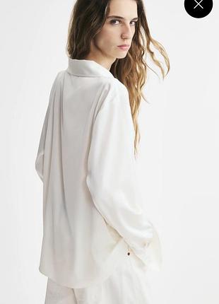 Стильна атласна блуза від h&m, xl 2