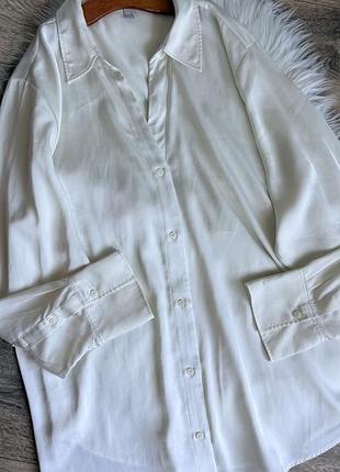 Стильна атласна блуза від h&m, xl 4