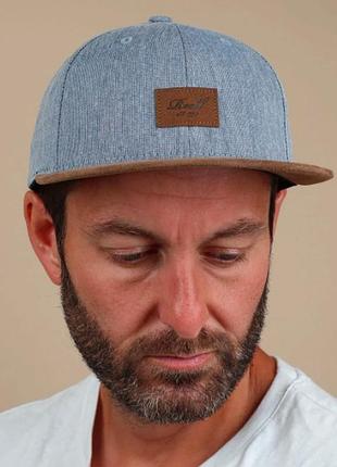 Кепка унисекс reell suede cap heather light grey / снепбек реел