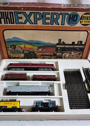 Вінтажна залізниця piko expert h0 1:87 гдр (тепловоз br 130 + рідкісний вагон дощу)