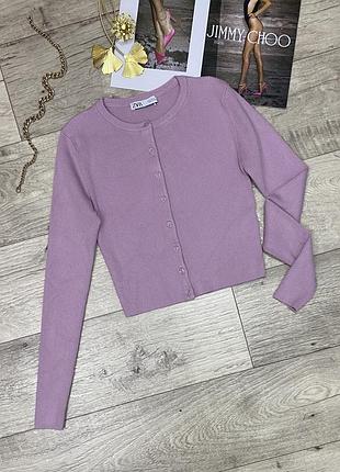 Укороченный кардиган, кофта в рубчик zara, р.xs-m