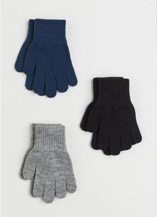 H&amp;m  підліткові теплі в'язанi рукавиці краги перчатки h&amp;m p.134 - 170 см