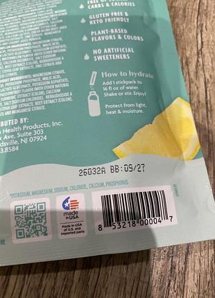 6 essential electrolytes, суміш для щоденного підтримання рівня електролітів, тропічний набір, 20 пакетиків-стіків, 69 г (2,4 унції) 4