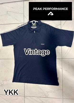 Вінтажне поло peak performance dormie quarter-zip (made in portugal) y2k gorpcore