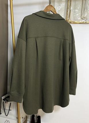 Тепла сорочка хакі оверсайз primark 3
