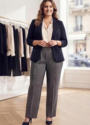 Классические шерстяные брюки marks &amp; spencer в елку размер 3206 18 / xl-xxl / 50-52