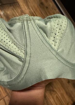 Бюстгальтер спортивний m&s goodmove ultimate support 38/85 d, фісташковий, однотонний, на кісточках, без поролону, новий, оригінал. 2