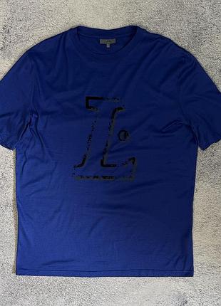 Футболка lanvin paris l logo синя оригінал made in italy s m