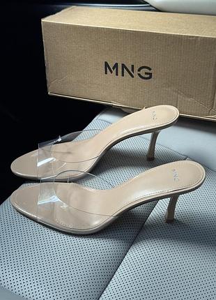 Вінілові прозорі мюлі mango 4