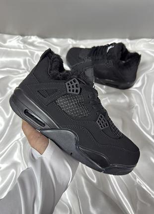 Nike air jordan 4 retro black cat winter fur ❄️