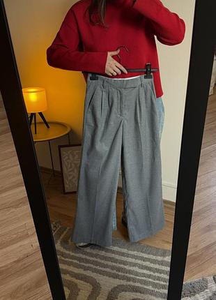 Сірі брюки палаццо h&m