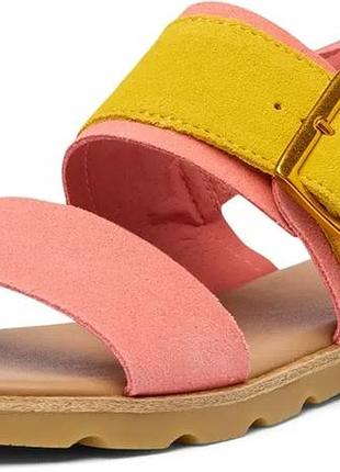 Женские сандалии sorel 39р., розово-желтые, 25 см