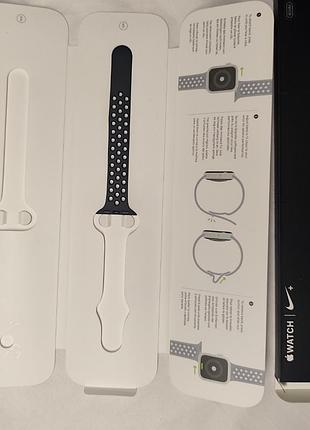 Ремінець nike sport band для apple watch 40 мм — anthracite/black