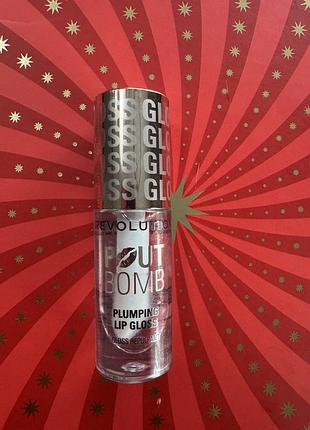 Блиск-плампер для губ revolution pout bomb, 4,6 ml, glaze clear