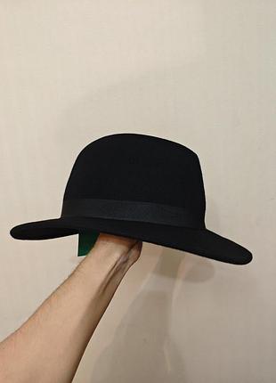 Marks &amp; spencer р. xl 61 шляпа мужская черная фетровая шерстяная большого размера шляпа