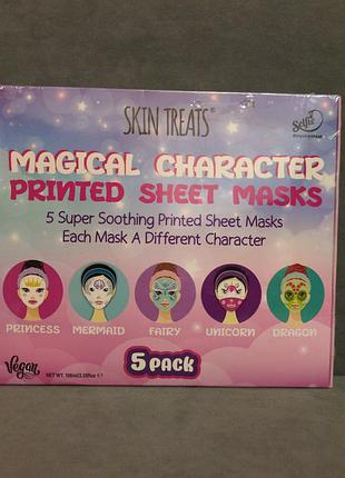 Новый набор детских тканевых масок для лица skin treats (5 шт)