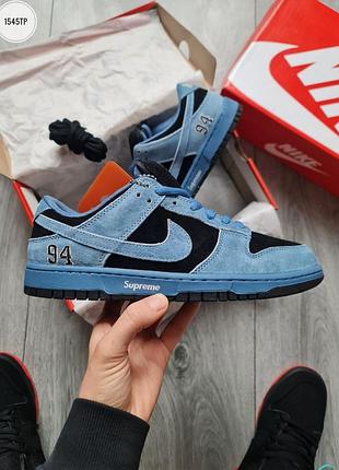 Мужские кроссовки nike sb dunk low x supreme ocean fog
