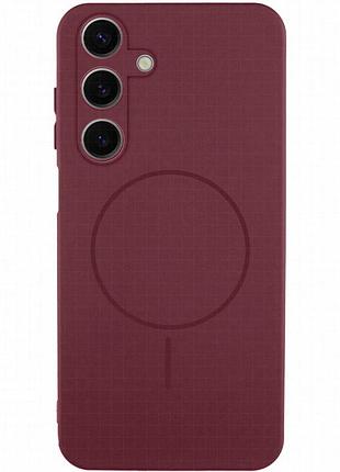 Чохол silicone cover lakshmi full camera (aa) with magnetic fit для samsung galaxy a07 бордовий / marsala