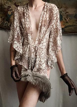Шовкова блуза кімоно helena sorel