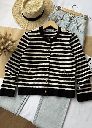 Жіночий кардиган zara в смужку