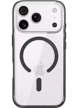 Чехол-бампер rock crystal classic rotating series с поворотной подставкой и magsafe для apple iphone 18 pro чорний