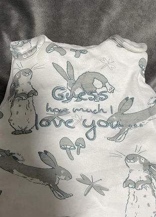 Утеплений спальний мішок george «guess how much i love you», 12-18 міс (80-86 см)