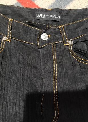 Легкие брюки zara в виде джинсов 3
