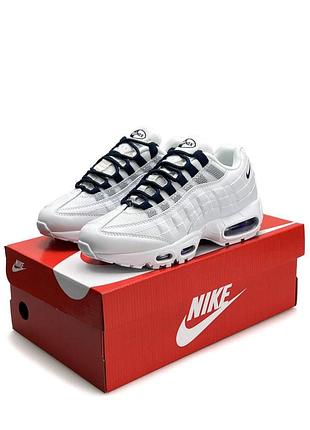 Женские кроссовки nike air max 95 white navy