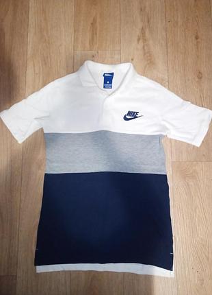 Поло для підлітків nike, біле, сіре та синє, 12-13 років, бавовна