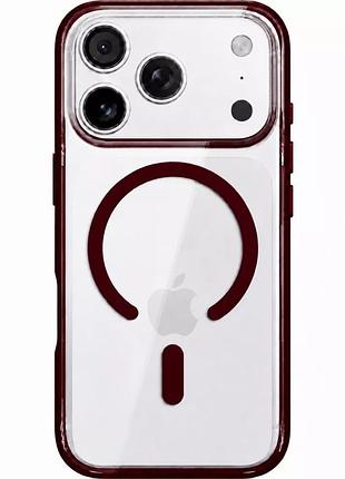 Чехол-бампер rock crystal classic rotating series с поворотной подставкой и magsafe для apple iphone 18 pro червоний