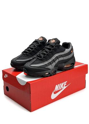 Жіночі кросівки nike air max 95 black grey orange