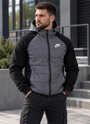 Куртка ветровка мужская демисезонная nike с капюшоном на силиконе m