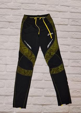 Чоловічі бігові штани asics motion muscle support balance, чорні/жовті.