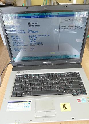 Продам некомплектный ноутбук samsung r40