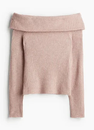 H&m новий светр кофта з відкритими плечима р.s