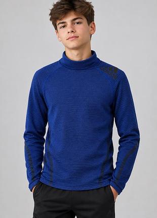 Чоловічий спортивний лонгслів adidas синій