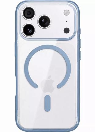 Чехол-бампер rock crystal classic rotating series с поворотной подставкой и magsafe для apple iphone 18 pro блакитний