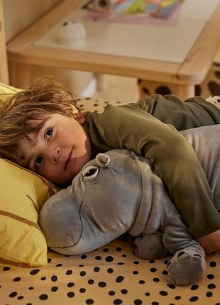 М'яка іграшка ikea sandlöpare бегемот сірий 3