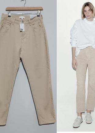 H&m джинсы slim fit  с высокой талией и длиной до щиколотки в стиле mom eur42/us10/170/80 cm