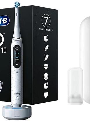 Електрична зубна щітка oral-b io series 10 stardust white (iomi0.1a3.1ad) нова!