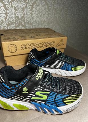 Кросівки для хлопчика skechers з підсвіткою, довжина устілки 20 см