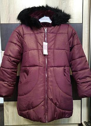 Зимове мерехтливе пальто matalan на дівчинку 6 років і 5 років мatalan