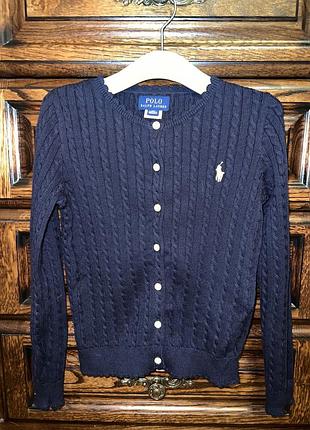 Оригінальний кардиган polo ralph lauren для дівчинки (розмір s / 7 років)