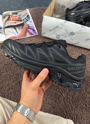 Кросівки чоловічі salomon xt-6 total black termo