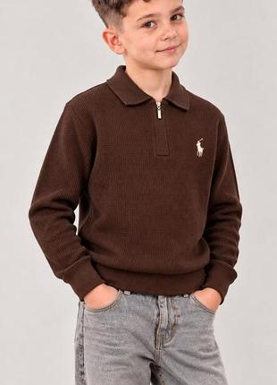 Новый лонгслив-поло для мальчика polo