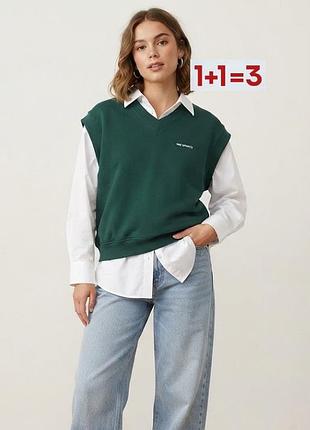 1+1=3 🎁жилетка світшот на флісі від  h&m