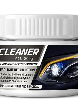 Поліроль для фар cleaner 200 мл засіб для очищення і полірування пластикових автомобільних фар світла поверхня новий