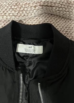 Куртка бомбер для дівчинки h&m чорна 2