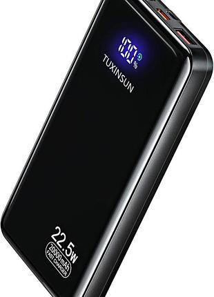 Tuxinsun p11d - павербанк 20000 ма·год, швидка зарядка 22.5 вт, pd 3.0, qc 4.0, lcd-дисплей, power bank