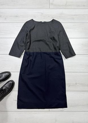 Сукня cos швеція (вовна) р.38 (m) — двоколірна міді